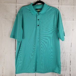 Greg Norman Play Dry Polo Shirt Sz L Turquoise